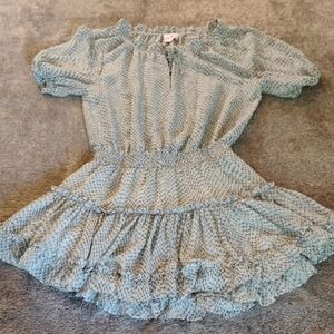 Buddy Love Connie Snake Print Tiered Dress